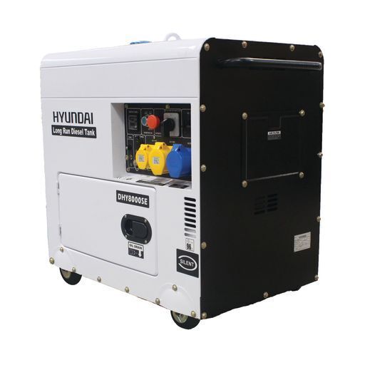 Hyundai 6kW 7.5kVA Long Run Standby Diesel Generator Single Phase DHY8000SELR