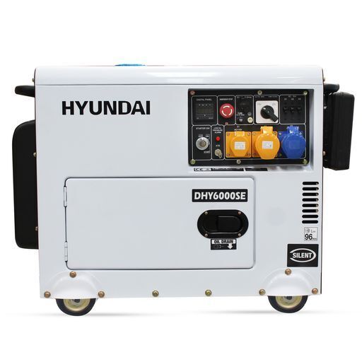 Hyundai 5.2kW 6.5kVA Silenced Standby Single Phase Diesel Generator DHY6000SE