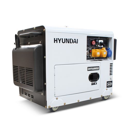 Hyundai 5.2kW 6.5kVA Silenced Standby Single Phase Diesel Generator DHY6000SE