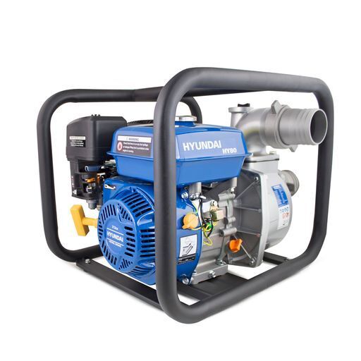 Hyundai 212cc 6.5hp Professional Petrol Water Pump - 3"/80mm Outlet