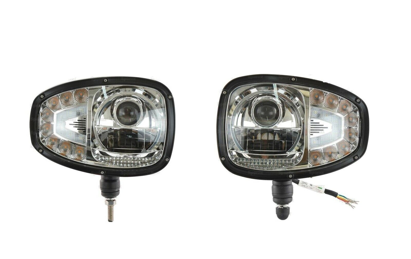 JCB FASTRAC PAIR OF LED HEAD LIGHTS LAMPS LEFT RIGHT *VERY HIGH QUALITY*