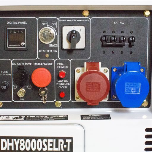 Hyundai 6kW 7.5kVA Multi Single and Three Phase Silenced Long Run DHY8000SELR-T