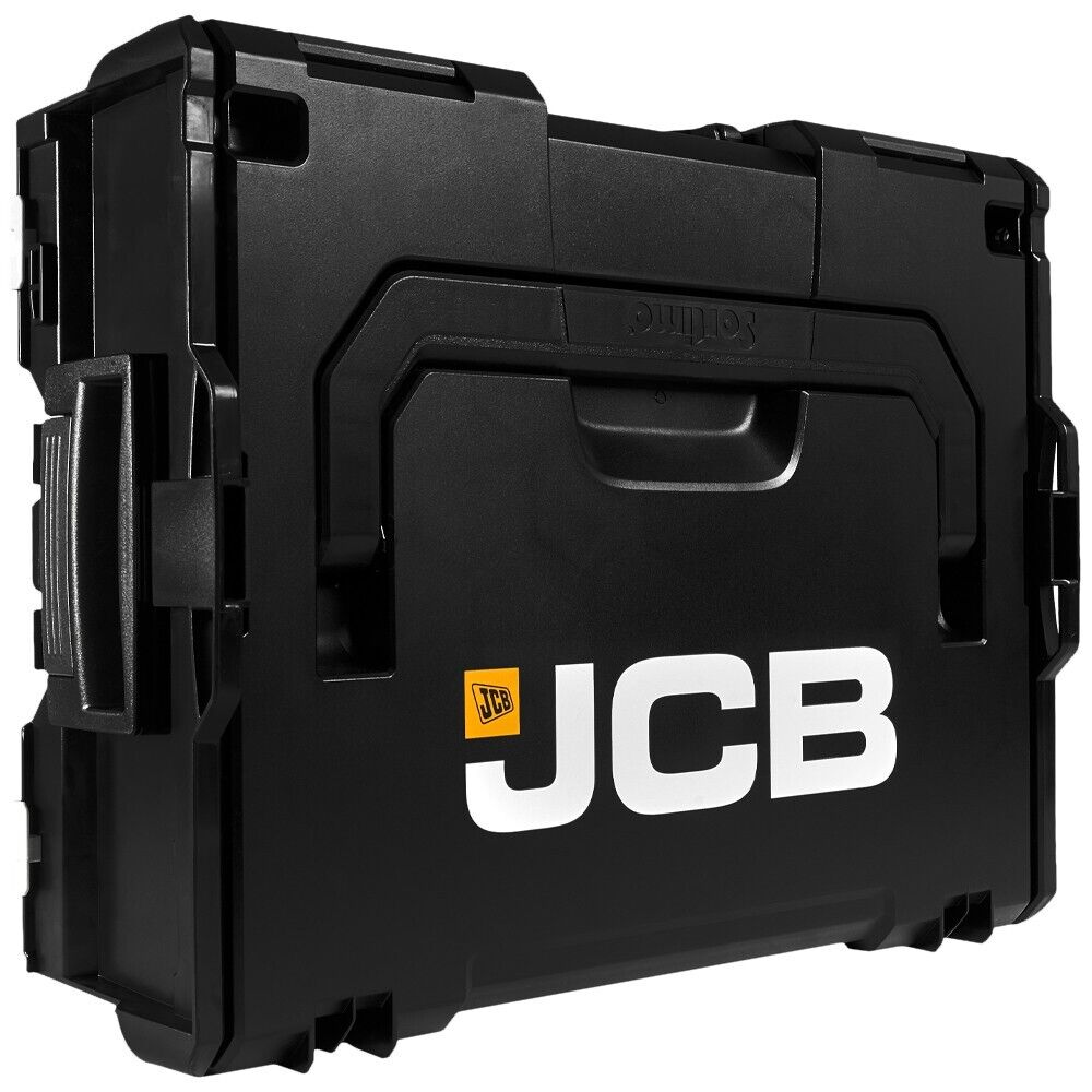 JCB 18V Angle Grinder with 5.0Ah Lithium-ion battery and 2.4A charger in L-Boxx
