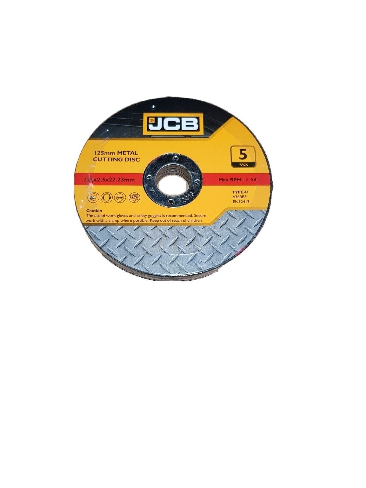 JCB 850W Corded Angle Grinder 125mm with x5 2.5mm cutting Discs set