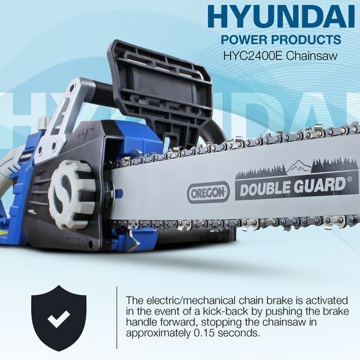 Hyundai 2400w 230v electric Chainsaw 16 inch 40cm bar HYC2400E