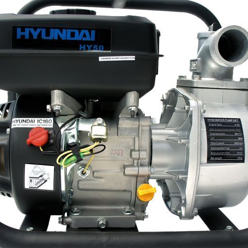 Hyundai 163cc 5.5hp Professional Petrol Water Pump - 2"/50mm Outlet