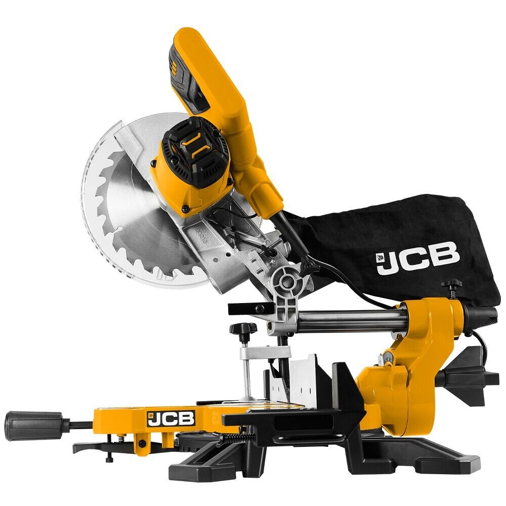 JCB 210mm Sliding Bevel Mitre Saw 240v 1500w Laser Guide comfort grip