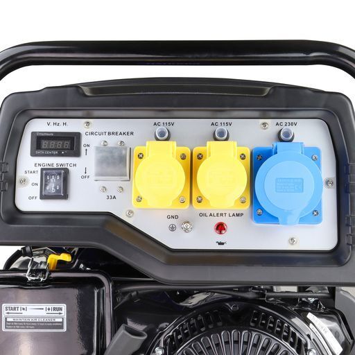 Hyundai 8kW 10kVA Recoil and Electric Start Site Petrol Generator HY10000LEk-2