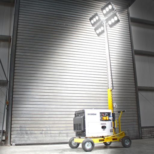 Hyundai Evopower 600W LED Mobile Lighting Tower With 5.2kW Diesel Generator