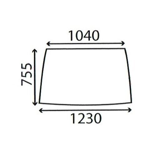 DAVID BROWN 90 94 SERIES FRONT CAB GLASS WINDSCREEN GREEN TINT CURVED