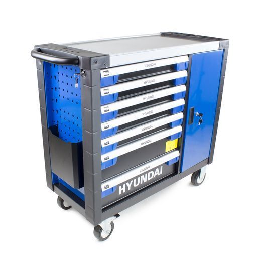 Hyundai 305 Piece 7 Drawer Caster Mounted Roller Premium Tool Box Chest Cabinet