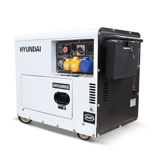 Hyundai 5.2kW 6.5kVA Silenced Standby Single Phase Diesel Generator DHY6000SE