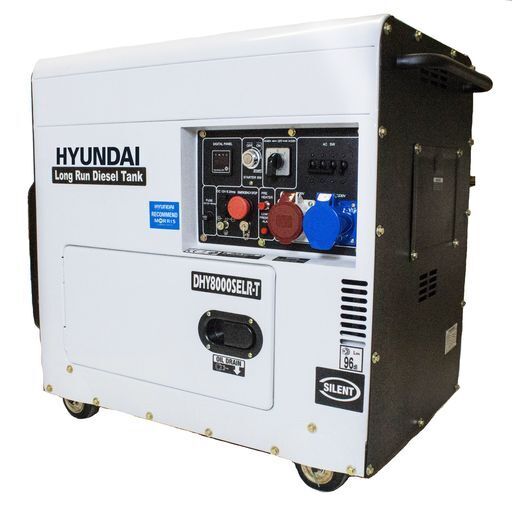 Hyundai 6kW 7.5kVA Multi Single and Three Phase Silenced Long Run DHY8000SELR-T
