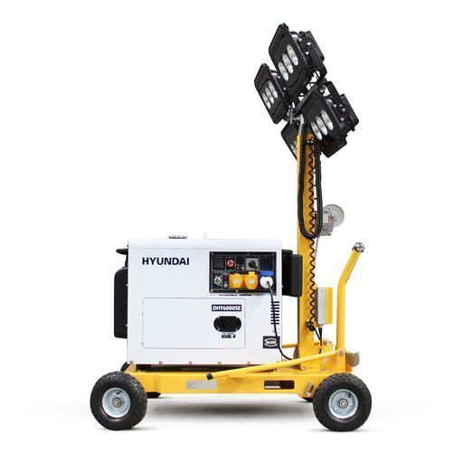 Hyundai Evopower 600W LED Mobile Lighting Tower With 5.2kW Diesel Generator