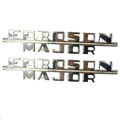 PAIR FORDSON MAJOR BADGE CHROME *SUPERB QUALITY*