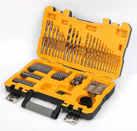 JCB 100 Piece Drill Bit Screw Driver Bit Accessory Set in Case Universal fit
