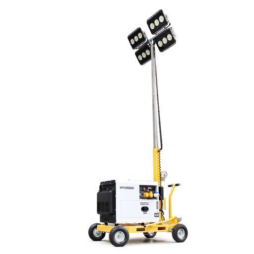 Hyundai Evopower 600W LED Mobile Lighting Tower With 5.2kW Diesel Generator
