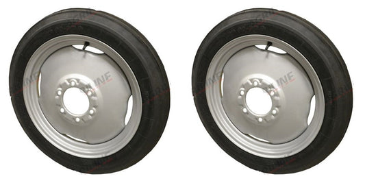 FORDSON DEXTA TRACTOR FRONT WHEEL RIM AND TYRE PAIR X2 4.00 X 19 inch