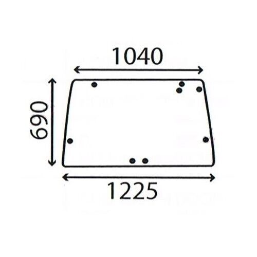 DAVID BROWN 90 94 SERIES REAR BACK CAB GLASS WINDOW SCREEN GREEN TINT